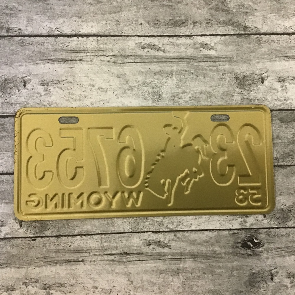 Vintage 1953 License Plate Wyoming Mini Bicycle - Picture 2 of 8